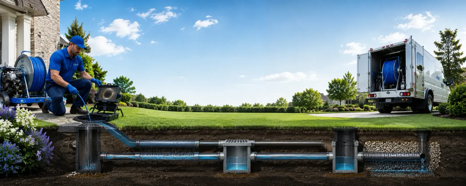 Outdoor drain cleaning information for Georgetown, NY